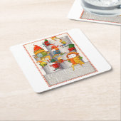 TEN LORDS A LEAPING Square Paper Onderzetters (Schuin)