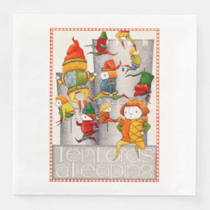 TEN LORDS A LEAPING Standaard Diner Papieren serve Servet