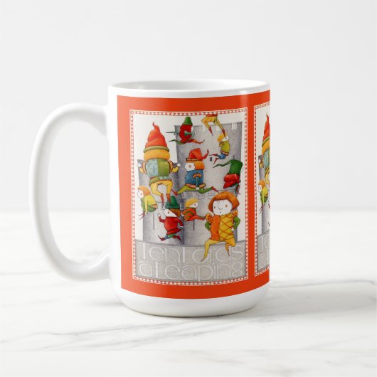 TEN LORDS A LEAPING Tall White Mok - Rood (Links)