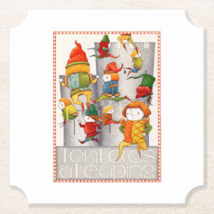 TEN LORDS A LEAPING Ticket Paper Onderzetters