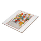 TEN LORDS EEN SPRINGENDE 4,25" vierkante keramisch Tegeltje (Zijkant)