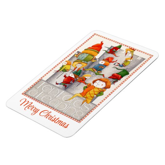 TEN LORDS EEN SPRINGENDE 4x6 flexibele magneet (Linkerzijde)