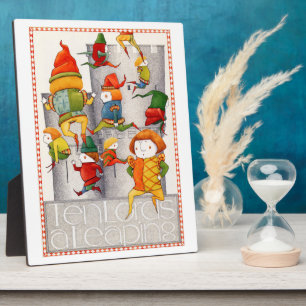 TEN LORDS EEN SPRINGENDE 8x10 Houten Plaque + Ezel Fotoplaat