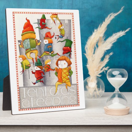 TEN LORDS EEN SPRINGENDE 8x10 Houten Plaque + Ezel Fotoplaat (Zijkant)