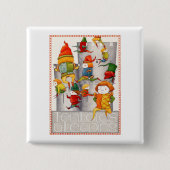 TEN LORDS EEN SPRINGENDE Vierkante Pin Button (Voorkant)