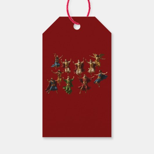 Ten Lords Leaping The Ten Commandments Vector  Cadeaulabel (Achterkant)