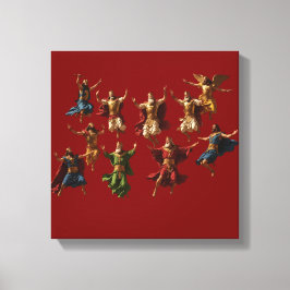 Ten Lords Leaping The Ten Commandments Vector  Canvas Afdruk