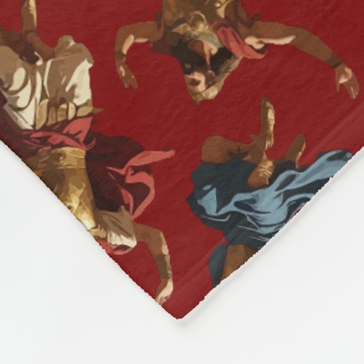 Ten Lords Leaping The Ten Commandments Vector  Fleece Deken (Hoek)