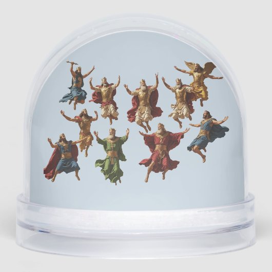 Ten Lords Leaping The Ten Commandments Vector  Sneeuwbol (Voorkant)