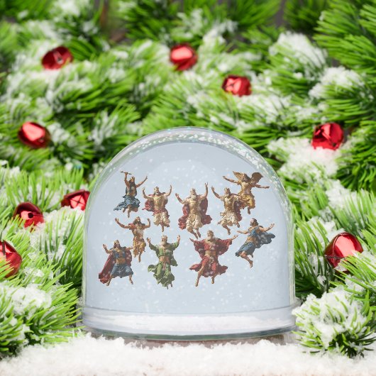 Ten Lords Leaping The Ten Commandments Vector  Sneeuwbol (Kerstmis)