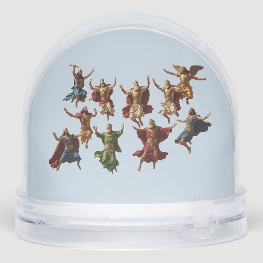 Ten Lords Leaping The Ten Commandments Vector  Sneeuwbol (Achterkant)