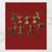 Ten Lords Leaping The Ten Commandments Vector  Wijn Etiket (Enkel label)