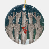 Ten Lynx a-Leaping double-sided ceramic ornament (Voorkant)