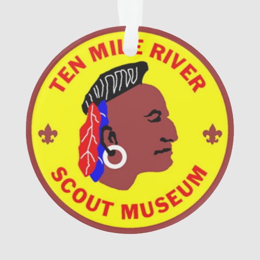 Ten Mile River Scout Museum Logo Acrylversiering Ornament (achterkant)