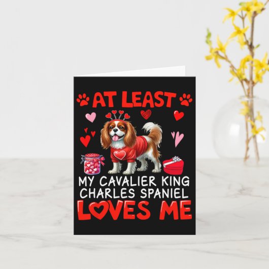 Ten minste Cavalier King Charles Spaniel dat van m Kaart (Gele Bloem)