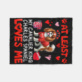 Ten minste Cavalier King Charles Spaniel die van m Fleece Deken (Voorkant (Horizontaal))