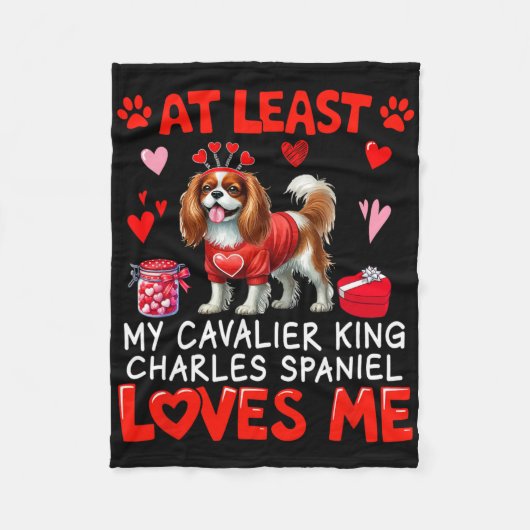 Ten minste Cavalier King Charles Spaniel die van m Fleece Deken (Voorkant)
