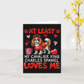 Ten minste Cavalier King Charles Spaniel die van m Kaart (Gele Bloem)
