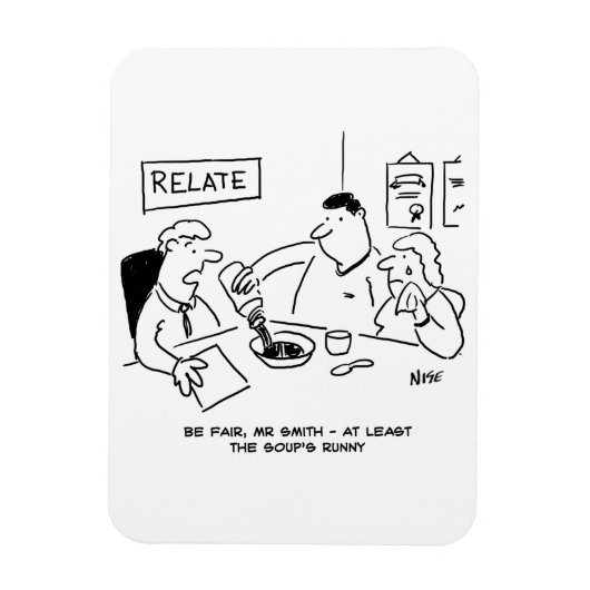 Ten minste de soep is runny magneet (Verticaal)