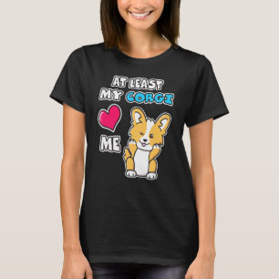 Ten Minste Houdt Mijn Corgi Van Me Schattige Knipo T-shirt