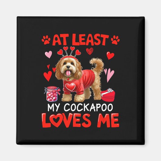 Ten Minste Mijn Apoo Die Van Me Houdt Valentiesing Magneet (Voorkant)