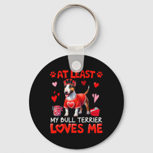 Ten minste mijn Bull Terrier die van me houdt Vale Sleutelhanger