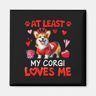 Ten minste mijn Corgi die van me houdt Valentijnsd Magneet