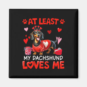 Ten minste mijn dachshund die van me houdt Valenti Magneet
