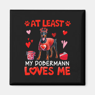 Ten Minste Mijn Dobermann Liefhebbende Valentijn E Magneet