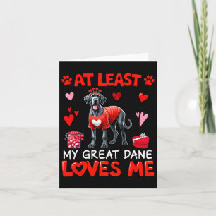Ten Minste Mijn Great Dane Die Van Me Houdt Valent Kaart