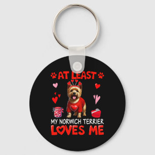 Ten Minste Mijn Norwich Terrier Liefhebbende Me Va Sleutelhanger