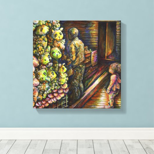 Ten noorden van het Circus Canvas Afdruk (Insitu (Houten vloer))