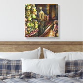 Ten noorden van het Circus Canvas Afdruk (Insitu (Slaapkamer))