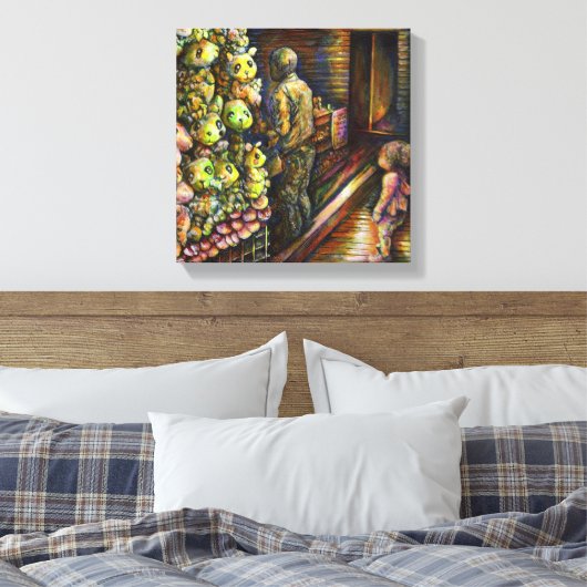 Ten noorden van het Circus Canvas Afdruk (Insitu (Slaapkamer))