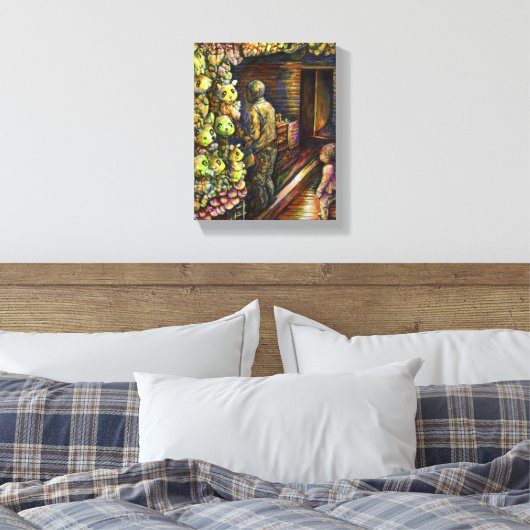 Ten noorden van het Circus Canvas Afdruk (Insitu (Slaapkamer))