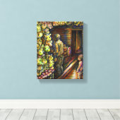 Ten noorden van het Circus Canvas Afdruk (Insitu (Houten vloer))