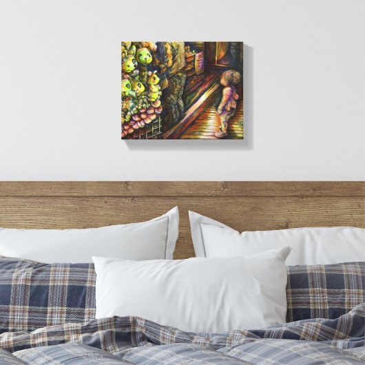 Ten noorden van het Circus Canvas Afdruk (Insitu (Slaapkamer))