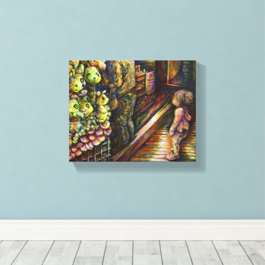 Ten noorden van het Circus Canvas Afdruk (Insitu (Houten vloer))