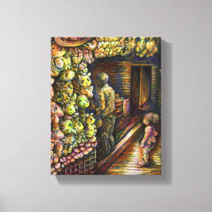 Ten noorden van het Circus Canvas Afdruk