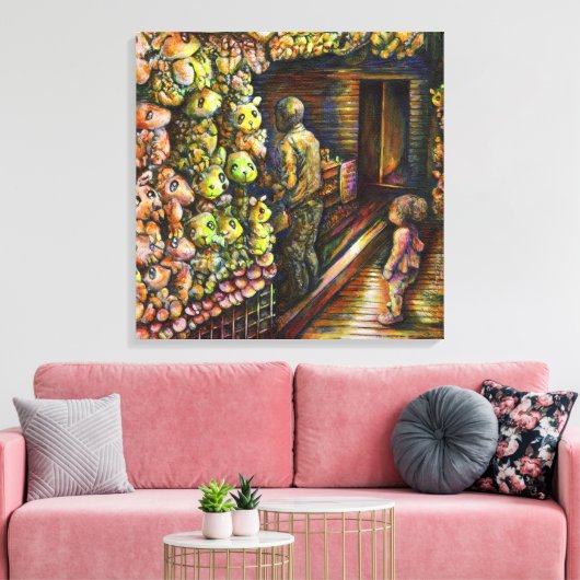 Ten noorden van het Circus Canvas Afdruk (Insitu (Woonkamer))