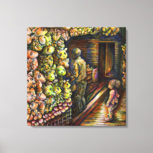 Ten noorden van het Circus Canvas Afdruk