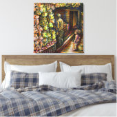 Ten noorden van het Circus Canvas Afdruk (Insitu (Slaapkamer))