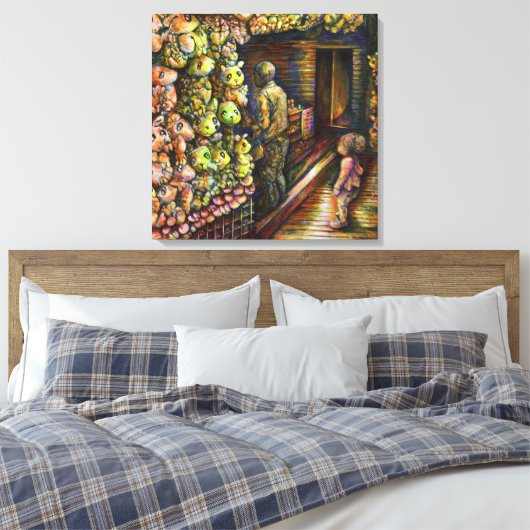 Ten noorden van het Circus Canvas Afdruk (Insitu (Slaapkamer))