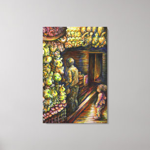 Ten noorden van het Circus Canvas Afdruk