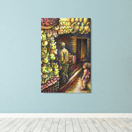 Ten noorden van het Circus Canvas Afdruk (Insitu (Houten vloer))