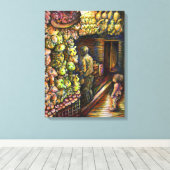 Ten noorden van het Circus Canvas Afdruk (Insitu (Houten vloer))