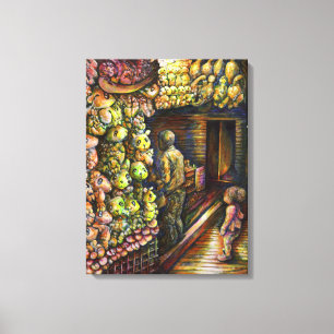 Ten noorden van het Circus Canvas Afdruk