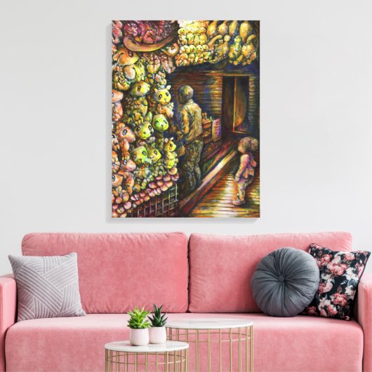 Ten noorden van het Circus Canvas Afdruk (Insitu (Woonkamer))