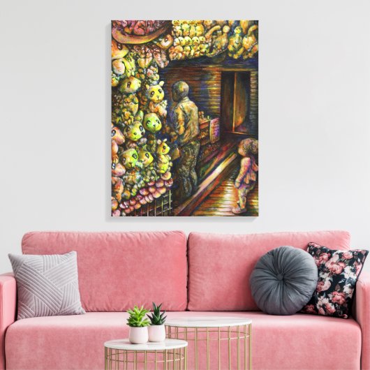 Ten noorden van het Circus Canvas Afdruk (Insitu (Woonkamer))