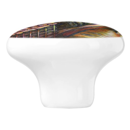 Ten noorden van het Circus Keramische Knop (Zijkant)